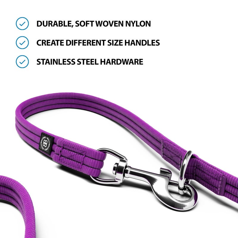 BullyBillows Training Double Ended Lead 2m Purple